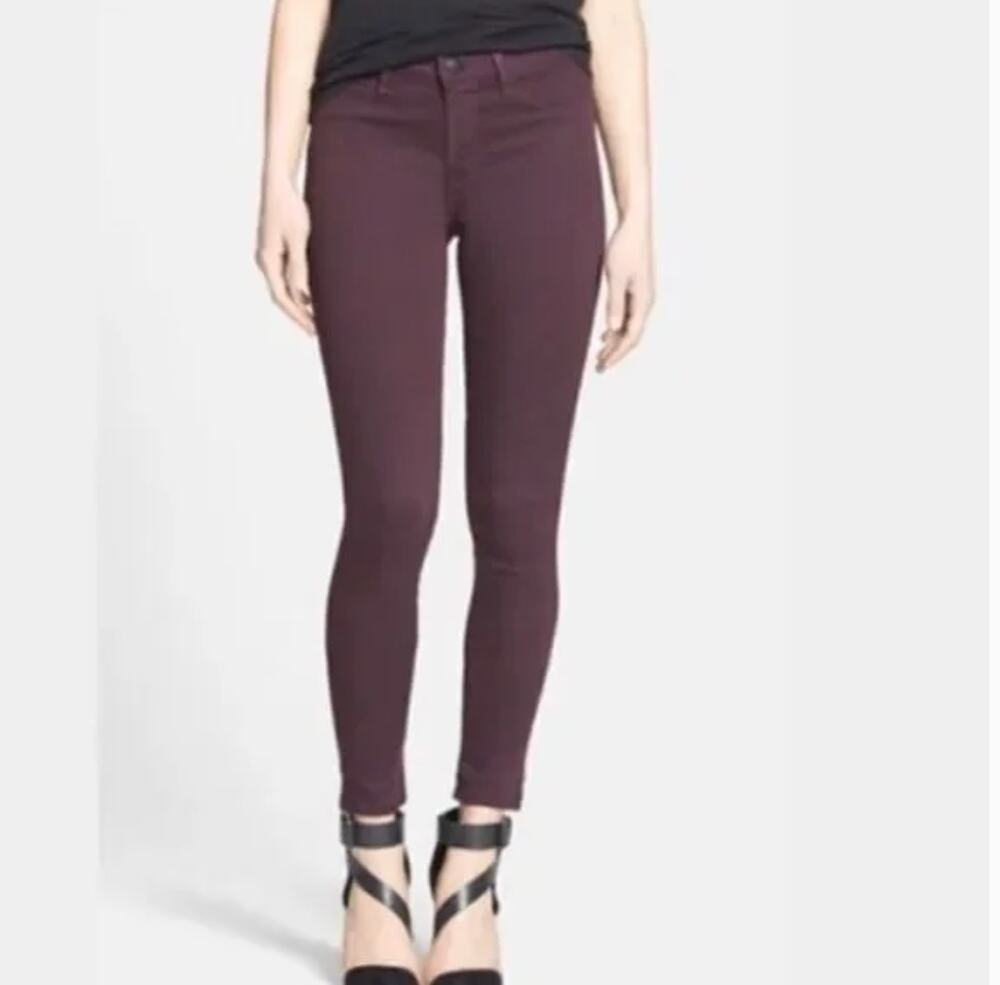 J brand super skinny jeans dark plum size 25
